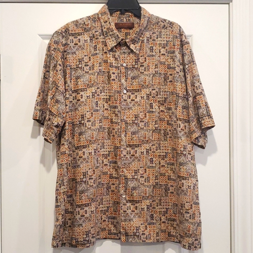 Tori Richard HONOLULU Mens Button-up Short Sleeve Hawaii Shirt Size 2XL